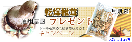 乾燥椎茸プレゼント